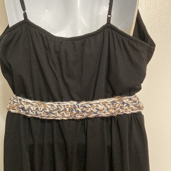 Macrame Boho Gypsy Hippie Belt with Cords Adjustable Navy Blue Beige White 36 in - Picture 7 of 9